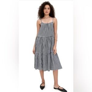 Gingham Seersucker Midi Dress
Black & White Gingham LE BOP